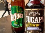 Two bottles of local craft beer from El Deposito in Mexico City. 