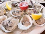 Long Island oysters on the half shell from West Lake Clam & Chowder House in Montauk, New York