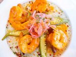 A shrimp & tasso henican from Commander's Palace in New Orleans.