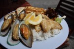 Green-Lipped Mussels and Whitebait Fritters