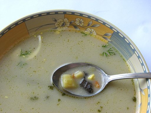 Polish mushroom soup, or zupa grzybowa