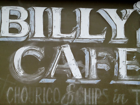 Billy's Cafe signage, Fall River, MA