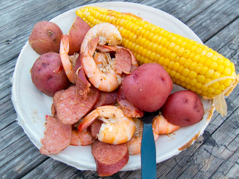 Frogmore stew or Lowcountry boil from Charleston, SC