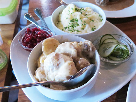 Potatoes and lingonberry in Malmo, Sweden