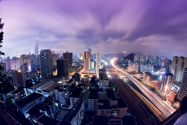 Guangzhou, China, at night