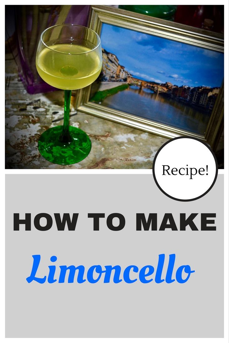 Picture and recipe for making your own limoncello