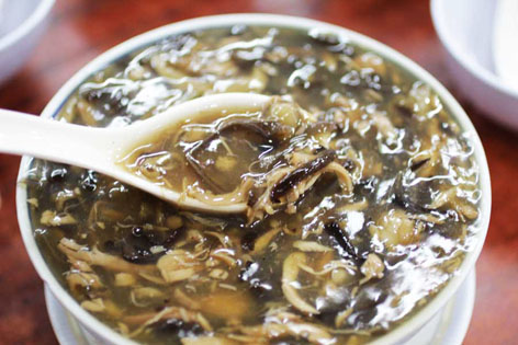 A bowl of snake soup, a Cantonese delicacy