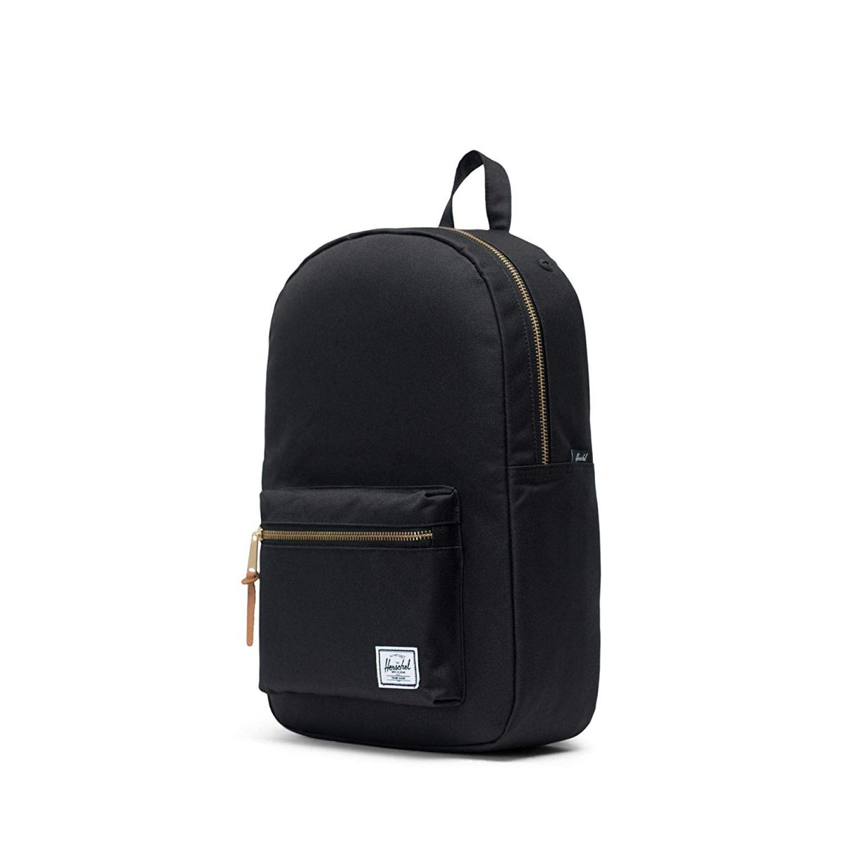 A black Herschel Supply Co. backpack