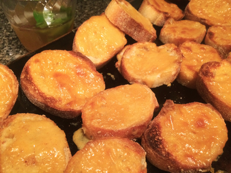 Homemade Kentucky beer cheese on toast