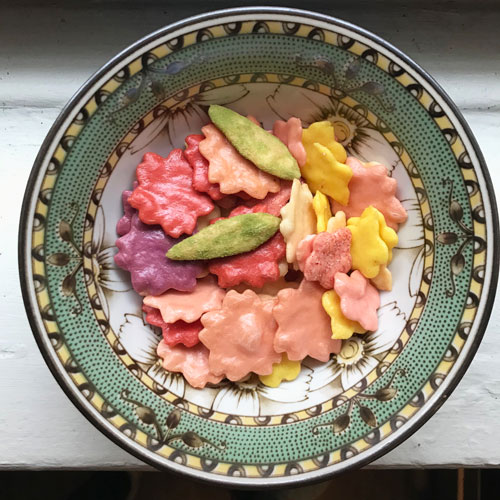 Colorful rice crackers from the Bokksu subscription box