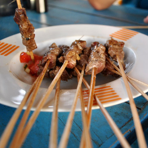 Meat brochettes from the streets of Madagascar