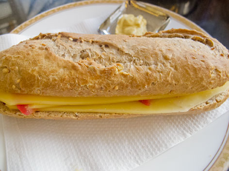 A Dutch broodje, or sandwich, from an Amsterdam bakery