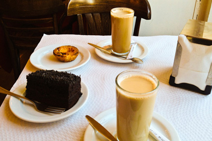 Coffee and cake in Portugal