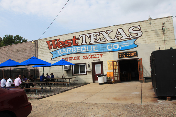Exterior shot of West Texas Barbeque Co. in Jackson County, Michigan