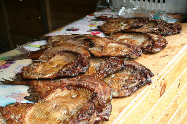Smoked fish, a traditional dish in Latvia