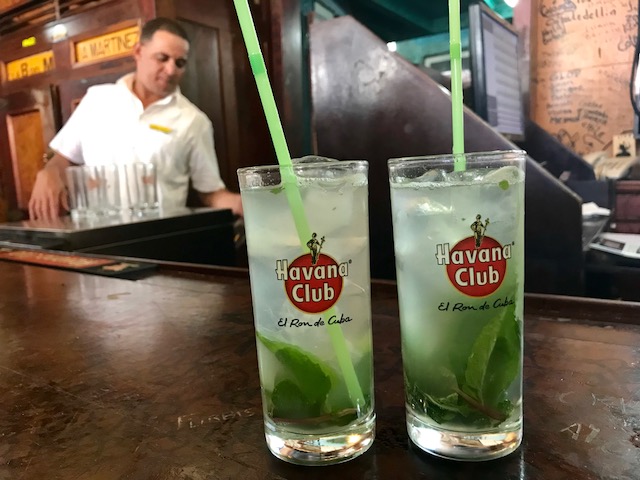 Mojitos in Old Havana at La Bodeguita del Medio