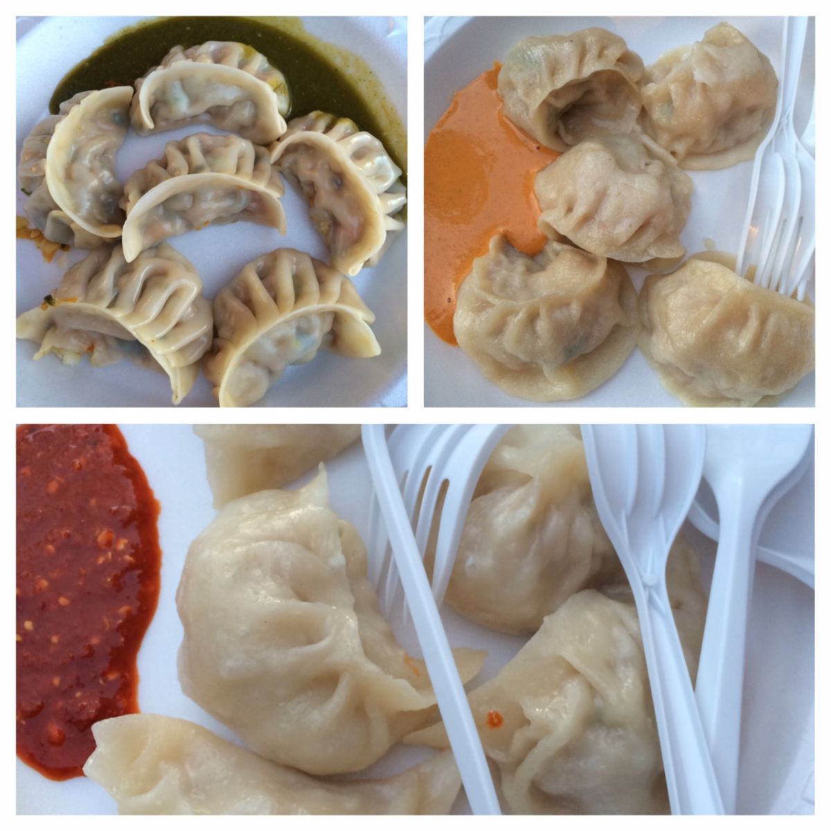 Selection of momos from Jackson Heights, Queens