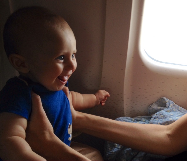 Baby on an airplane