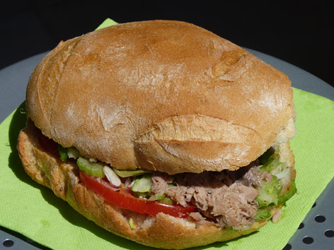 Le pan bagnat, a traditional sandwich from Nice, France