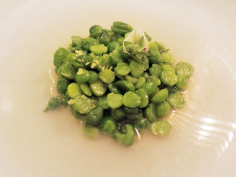 English peas from Eleven Madison Park in New York
