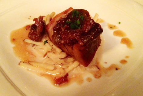 Pork belly with apple slaw