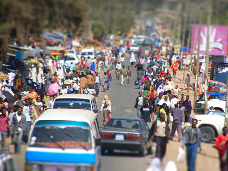 Street scene in Addis Ababa, Ethiopia
