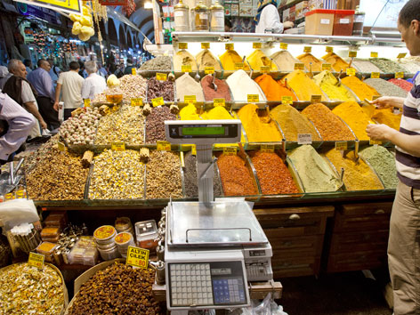 Spice bazaar in Istanbul, Turkey