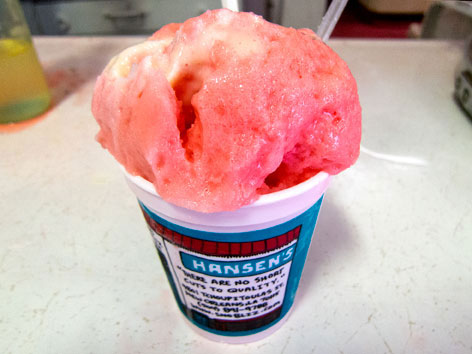 A sno-ball from Hansen's Sno-Blitz in New Orleans