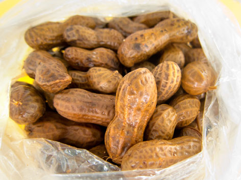 Boiled peanuts from the Marion Square farmers market, Charleston, SC