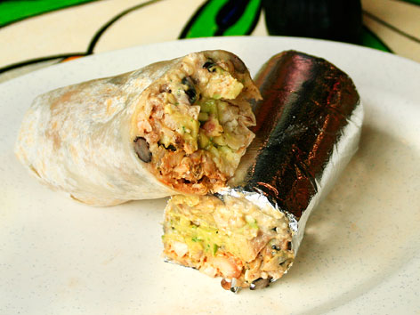 A Mission burrito from El Metate in San Francisco, CA