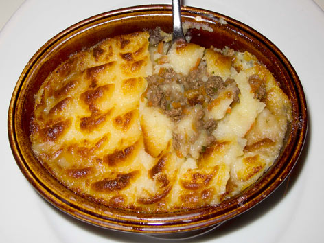 Cottage pie from the Albion Cafe in London, England