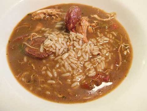 Chicken and andouille gumbo (gumbo ya-ya) from Mr. B's Bistro in New Orleans.