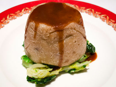 Steak and kidney pudding from Rules restaurant in London, England