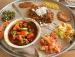 A platter of Ethiopian food in Washington D.C. 