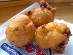Clam cakes from Iggy's Doughboy's and Chowderhoue in Rhode Island
