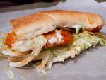 A chicken finger sandwich from Jim's Steakout in Buffalo, New York. 