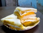 A mango paneer sandwich from Jain Coffee House in Delhi, India. 