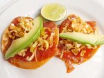 Two beautiful tostadas de atún from Restaurante El Contramar in Mexico City.