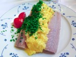 Smoked eel and scrambled eggs