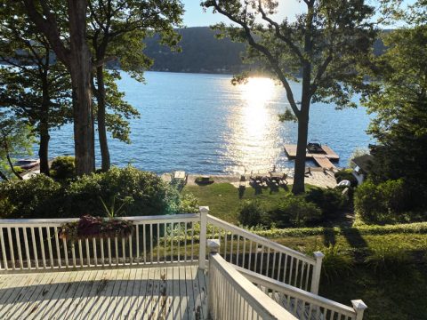 View of Greenwood Lake from a lake house