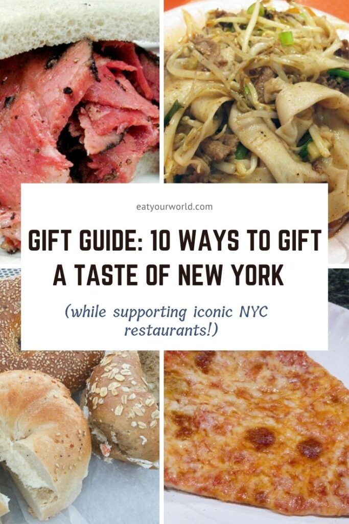 A gift guide highlighting NYC restaurants that can ship iconic meals nationwide