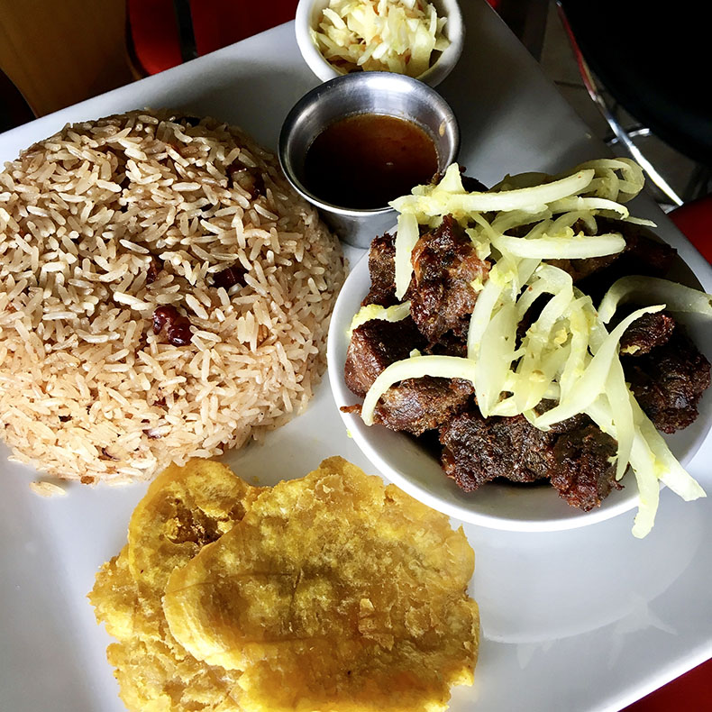 A plate of Haitian food in Lake Worth, Florida