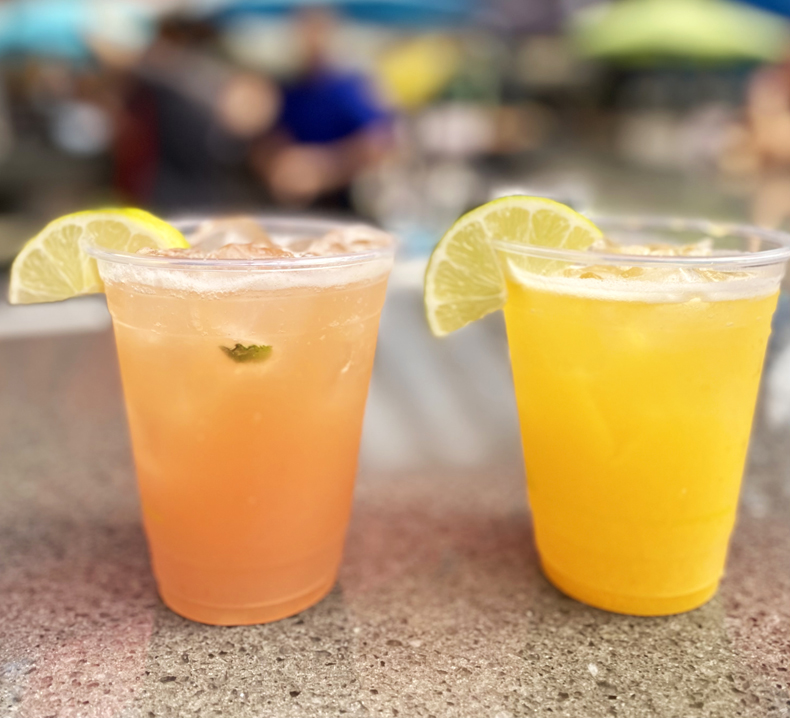 Tropical fruity cocktails from Bar Mez at the Kartrite Resort and Indoor Waterpark