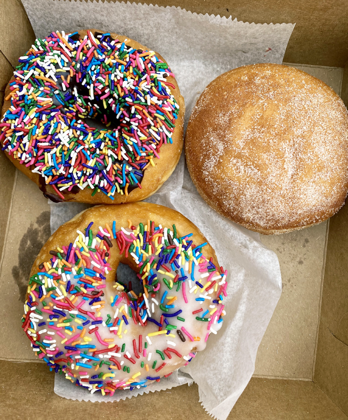 Fresh-made doughnuts from DeFilippi's Italian Bakery in Monticello