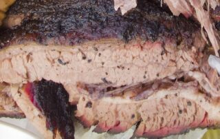 Smoked beef brisket from Franklin Barbecue in Austin, Texas.