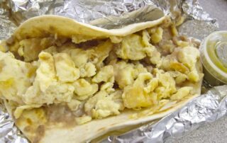 A breakfast taco in Austin, Texas.