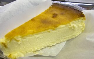A classic slice of NY cheesecake in New York City.
