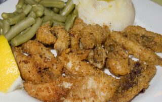 Lake perch from Polish Village Cafe in Detroit, Michigan.