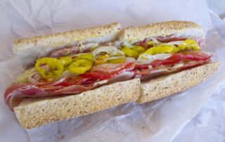A traditional Italian hoagie from Cosmi's Deli in Philadelphia.