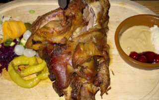 Koleno, or roast pork knee, from a pub in Prague, Czech Republic